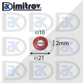Дифтунга Ø 10 х Ø 21 х 2 mm медна